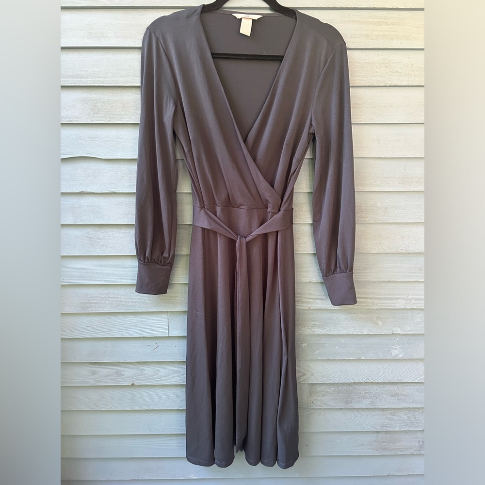 H&M Wrap Dress Size Small Blueish Grey